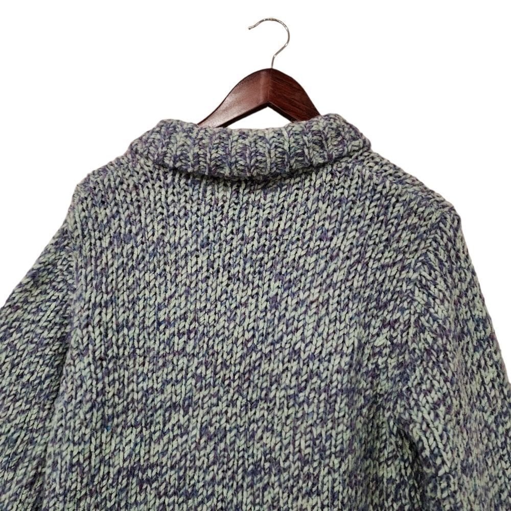 Vintage Northern Isles Variegated Knit Cardigan With Shell Buttons - Picture 4 of 13